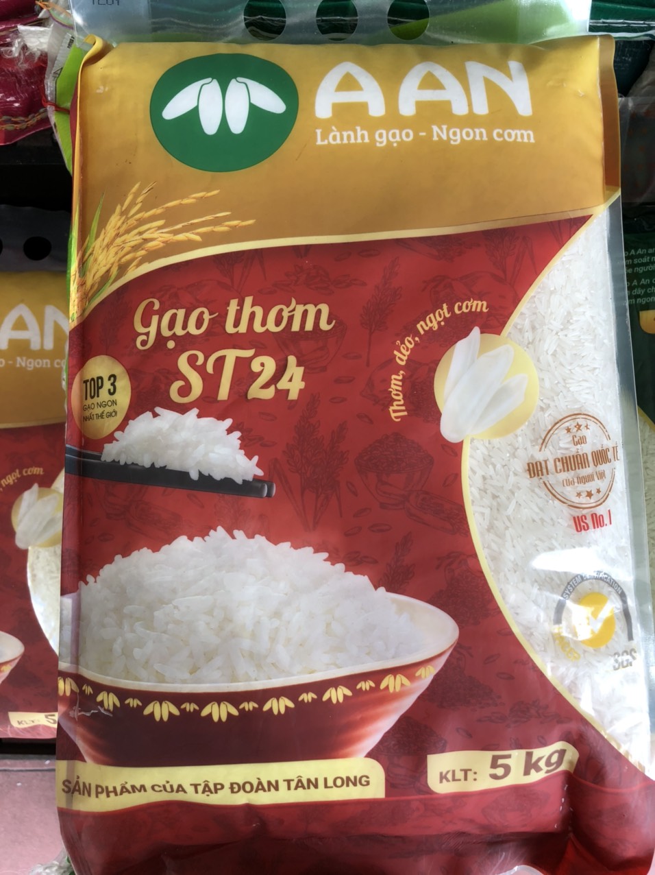 Gạo ST24 A An tại thị trường gạo đà nẵng 