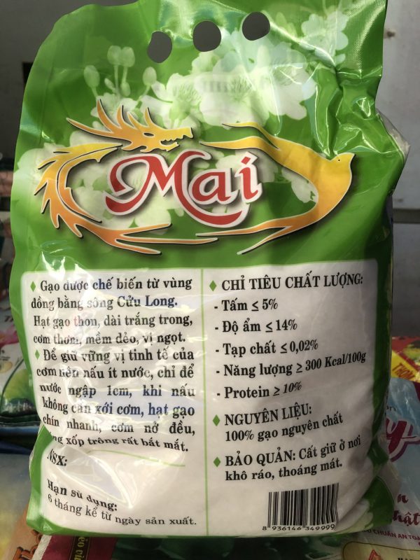 Gạo Mai Tư Hoảnh loại bao 5kg