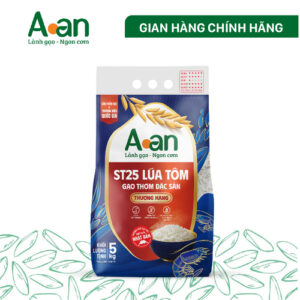 Gạo sạch Aan - ST25 Lúa Tôm Thượng Hạng túi 5kg