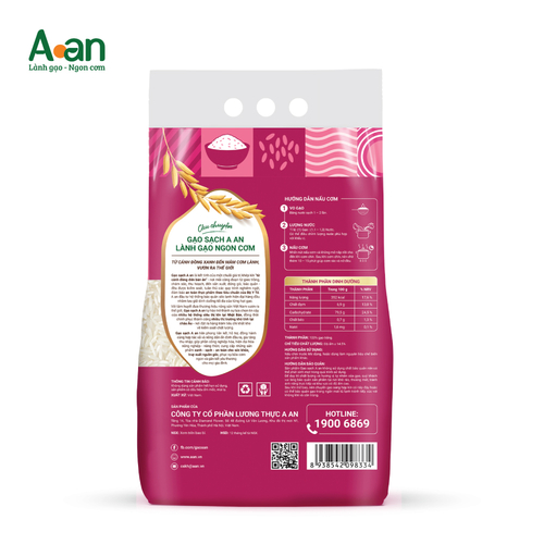 Gạo Thơm Aan Ngon túi 5kg